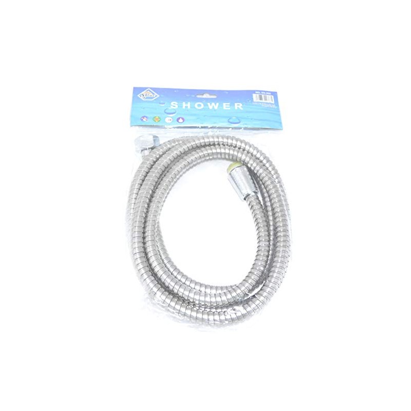 Shine- FLEXIBLE SHOWER PIPE CHROME LOOK Bath Hose Flexible Replacement