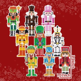 Christmas patches, 9 pieces nutcracker patches for iron-on, Christmas decoration, Christmas nutcracker patches for iron-on, Christmas appliqué