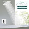 Heyalan 8 Inch Shower Head and Handle Set Square Shower
