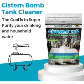 Solutions HOCL Power Clean with HOCL Cistern Tank Cleaner - Cistern Tank Bomb Cleaning Super Cleans your Cistern (100 Gram - Treats 5,000 Gallons)