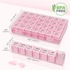 Lifewit Monthly Pill Organiser, 28 Day Tablet Pill Box, Pink,