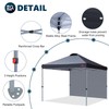 MASTERCANOPY Durable Pop-up Canopy Tent with 1 Sidewall (6.6'x6.6',Black)
