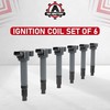 Ignition Coil Set of 6 - Replaces 90919-A2007 - Compatible
