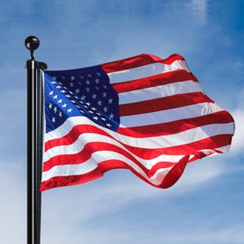 NQ Flag Pole Ball Topper Ornament - Flagpole Top Replacement, Aluminum Anodized Finish - 1/2"-13UNC Threading Fit Most USA Flag Pole,Truck & Solar Light (3", Black)