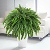 Single Silky Artificial Boston Fern Bush, 49Inch Large Artificial Ferns