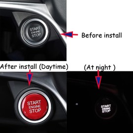 ANGELGUOGUO Red ABS Car Engine Start Stop Switch Button Cover Trim Replacement for Alfa Romeo Giulia Stelvio 2017 2018 2019 2020