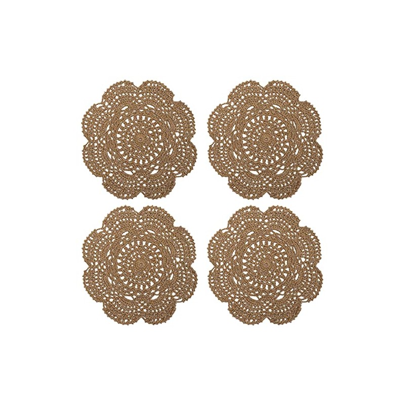 Phantomon 8 Inch Doilies Crochet Round Lace Doily Handmade Placemats