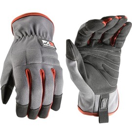 Wells Lamont Men's Work Gloves, Padded, Slip-On, Grey, Large (7862L)