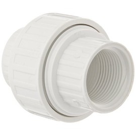 Spears 498 Series PVC Pipe Fitting, Union with EPDM O-Ring, Schedule 40, 1" NPT Female