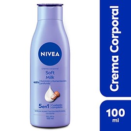 NIVEA Body Crema Corporal humectante Soft Milk (100 ml), 48 horas de Humectación y Suavidad Profunda con manteca de Karité ideal para Piel Seca