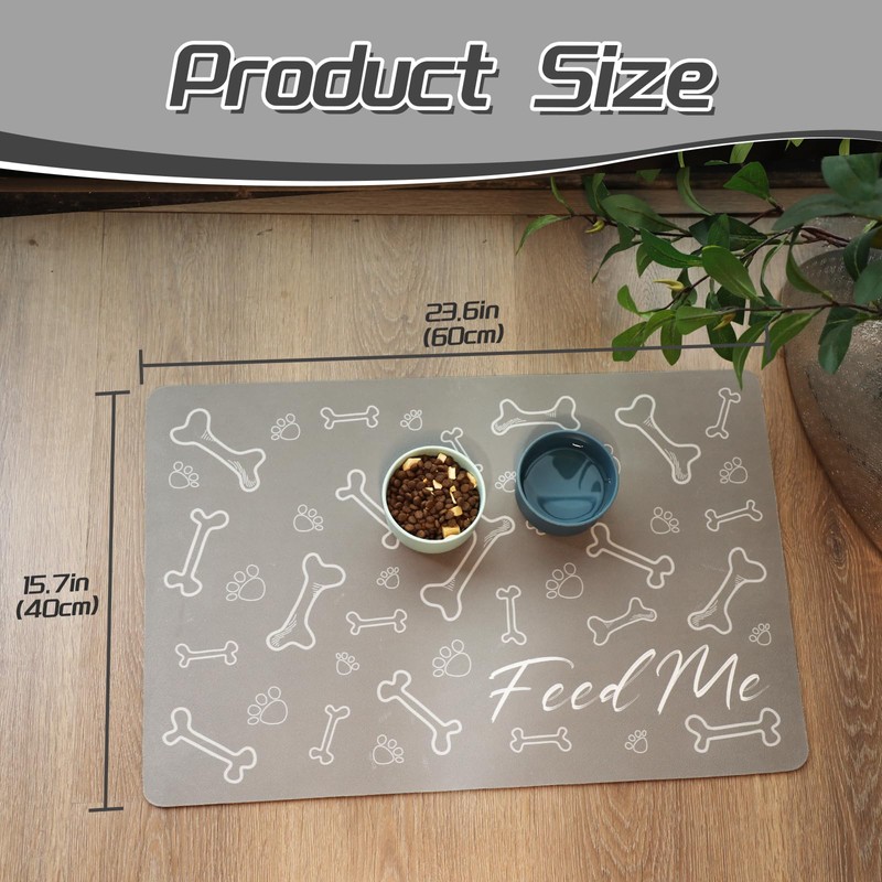 Le courant Dog Bowl Mats for Food and Water, Cat