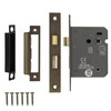 Decoranddecor Bathroom Mortice Lock - 3inch / 76mm - Antique
