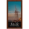 wallsthatspeak 4x10 Dark Walnut Rustic Pine Picture Frame for Puzzles
