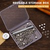 Leather Rivet Kit - 50 Sets, 6mm Silver Double Cap