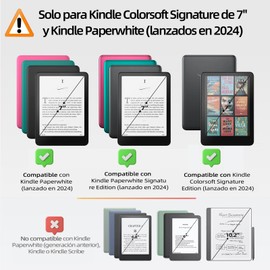UTJCNVC Funda 7 Pulgadas para Kindle Paperwhite 12a Generación,Accesorios Kindle,función Encendido y Apagado automático,Funda Kindle Paperwhite de Soporte Plegable Ligero con Correa Mano. (Negro)
