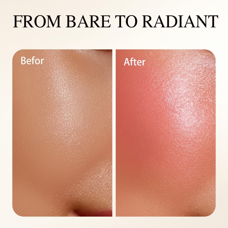 PHOFAY Luminous Blush Powder-Multi-Use Formula, Ultra-Fine & Smooth, Longer-Lasting Wear