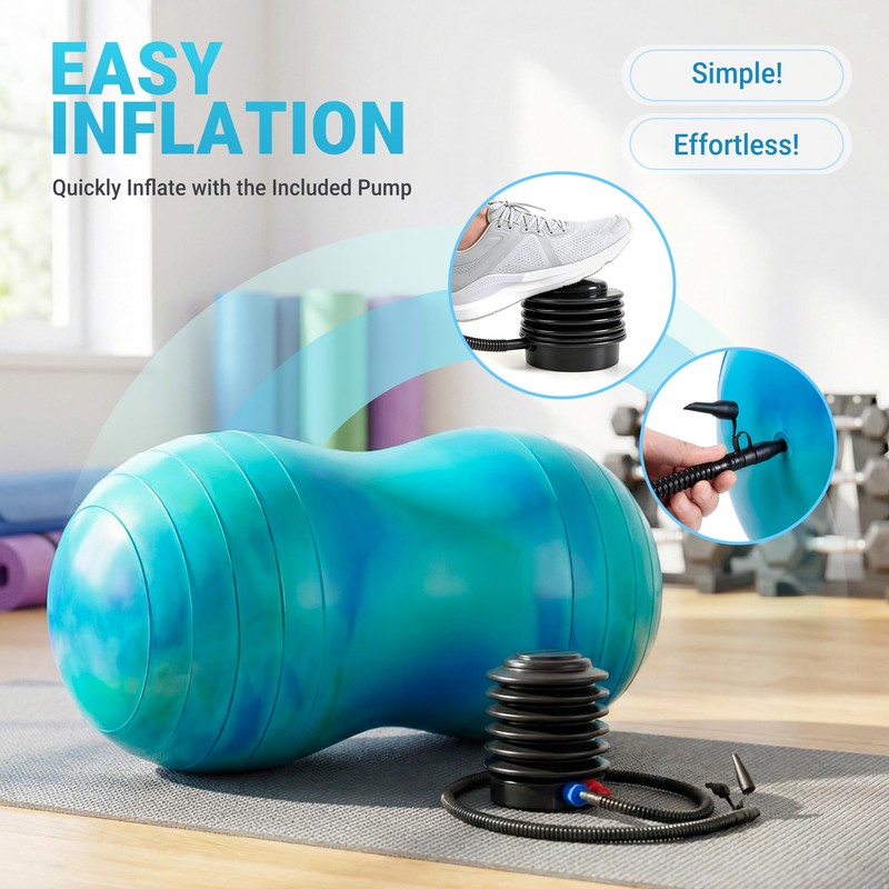 PlayZap Peanut Ball for Kids Adults, Exercise Ball for Physical