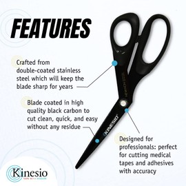 Kinesio - Pro Scissors with Holster - Right Handed Bandage Scissors - For Use with Kinesio Therapeutic Elastic Tape