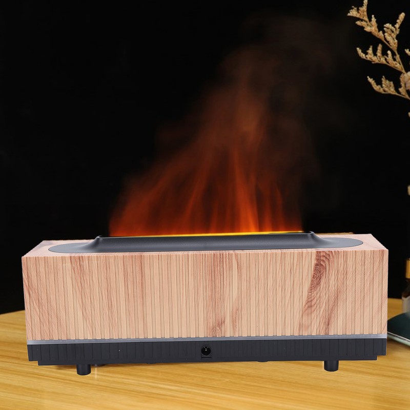 Flame Aroma Diffuser 200ml Woodgrain Model Nano Atomized Humidification Flame