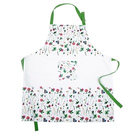 Eleet Kitchen Aprons For Mens & Womens Cotton Chef Apron With Pocket & Adjustable Neck Buckle, Multi Flower Butterfly, 27.5x31.5