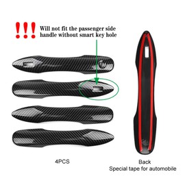 Exterior Door Handle Cover Trims with Smart Entry Holes Fit for Toyota Camry 2025 2024 2023 2022 2021 2020 2019 2018/Toyota Corolla Avalon 2019-2024 Accessories