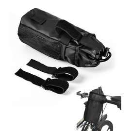Bottle Holder, Drink Holder, Handlebar Bag, Freely Adjustable, Cold Retention, Lightweight, Multipurpose, Mesh Pocket, For Road Bikes, Folding Bicycles, Cross Bikes, Baby Cars, Wheelchairs, Electric