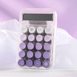 Circular Mechanical Desktop Calculator, 1 Count Battery Powered Calculator without Battery, Accounting Supplies for School Student Office:_Purple_one-size