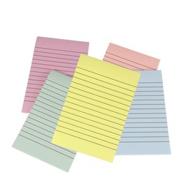 Parliky 5pcs Colorful Striped Self Stick Note Pads Multi Use Memo Paper for Students Office Home School Easy to Use and Portable Light Pink Green Yellow Blue Fluorescent Pink
