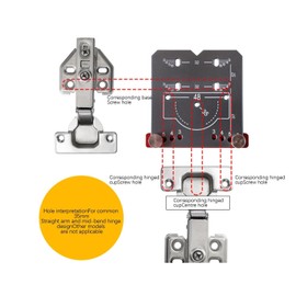 Generic Hinge Hole Opener Hinge Hole Jig Drill Guide Woodworking Auxiliary Tool 35mm Punch Locator for Wardrobe Shelf Window Cupboard