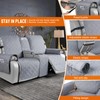 VANSOFY Loveseat Recliner Cover with Console 100% Waterproof Sofa Slipcovers