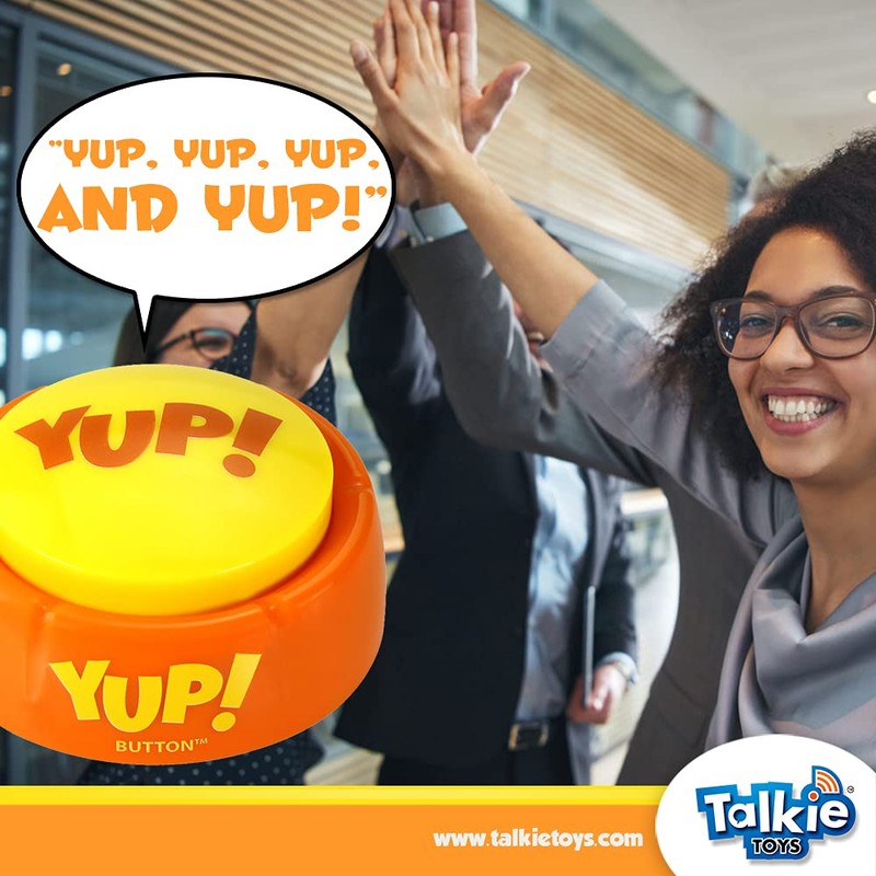 Talkie Toys Products Yup Button -Funny Talking Button Plays 10
