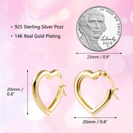 ASH'S CHOICE 925 Silver Hoop Earrings, Small Women's Earrings, Chunky, 14K Gold Hoop Earrings, Thick Cartilage Hoop Earrings, Huggie Hoop Earrings, Mini Hoop Earrings, Lightweight, Wide Earrings for