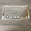 For Accord Shiny Mirror Chrome Finish Stainless Steel Metal License Plate Frame