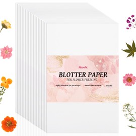 Aboofx 100 Sheets Blotting Paper for Flower Press, 8 x 10.3 inch Highly Absorbent and Reusable Blotter Paper for Flower Press, Flower Press Paper Sheets