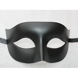 THE GOOD LIFE MATT BLACK MENS OR LADIES QUALITY VENETIAN MASQUERADE CARNIVAL PARTY BALL EYE MASK