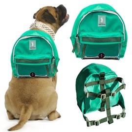 TailTote Dog Harness with self Carrier Waterproof Backpack,Fashion Cute pet Poop Bag;Small and Medium pet Pouch Holding Treats, Toys and Poop Bags for Outdoor Hiking or Daily Walking (Small)