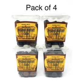 Trader Joe's Milk Chocolate Peanut Butter Cups (Pack of 4) Tubs - 16 oz Each - 4 Pounds Total