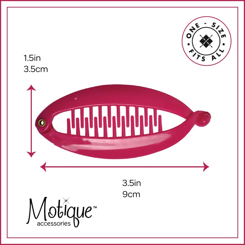 Motique Accessories Set of 6 Mini Banana Clips - Three