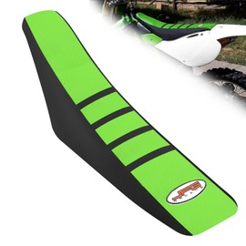 JFG RACING Dirt Bike Seat Cover,Green/Black Gripper Soft Motorcycle Seat Cover MX for KX65 KLX110 00-17