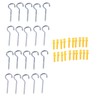 GIVIHGETI Pack of 20 Stainless Steel Screw-In Hooks, Metal Hooks,