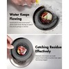 Sink Drain Strainer, Flexible Anti-Slip Chainlink Kitchen Sink Strainer with