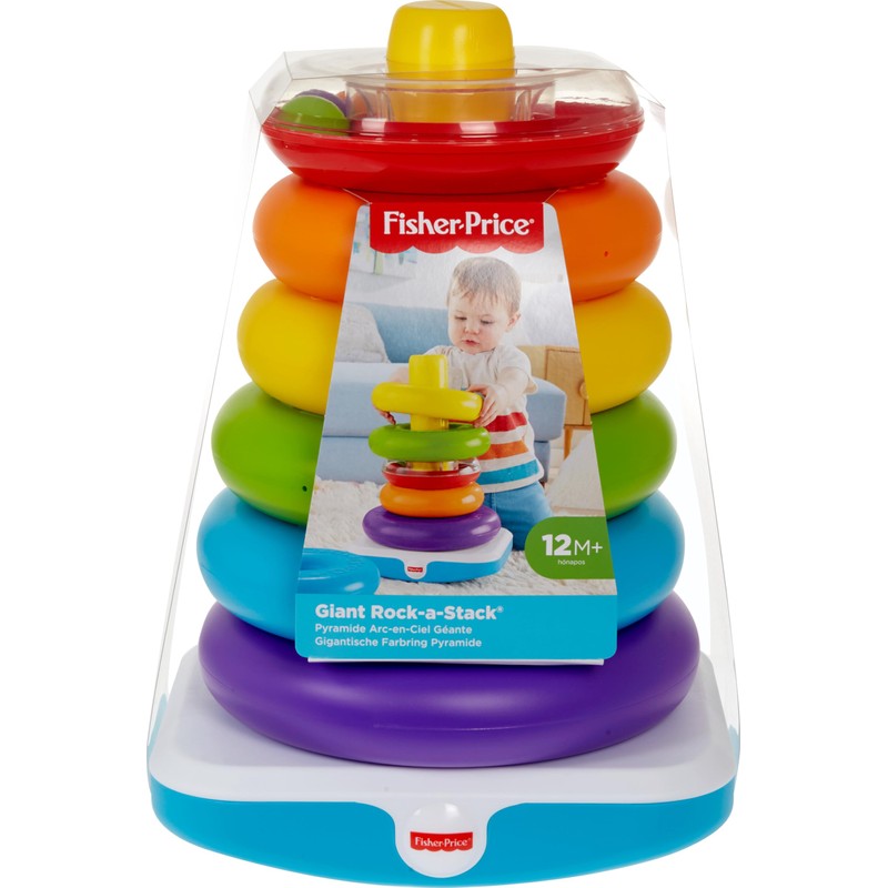 Fisher-Price Baby & Toddler Toy Giant Rock-a-Stack, 14+ Inches Tall,