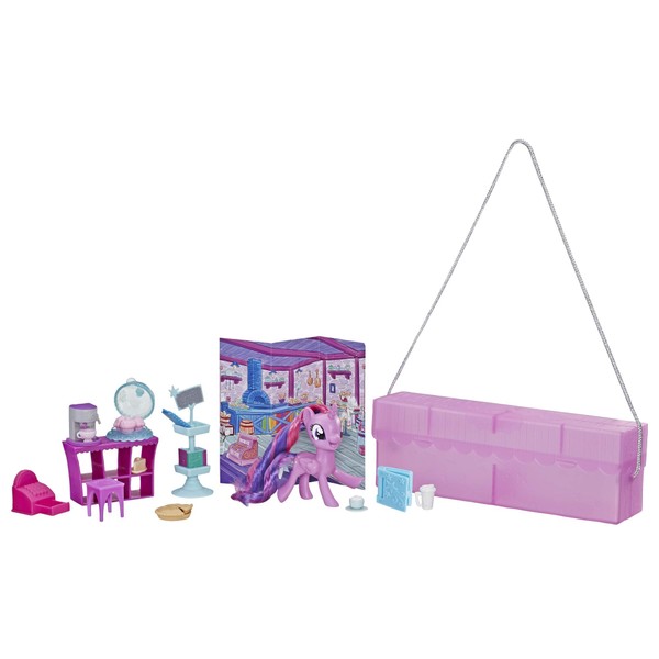 My Little Pony Toy On-The-Go Twilight Sparkle -- Purple 3" Pony Figure with 14 Accessories & Storage Case, Kids Ages 3 Years Old & Up