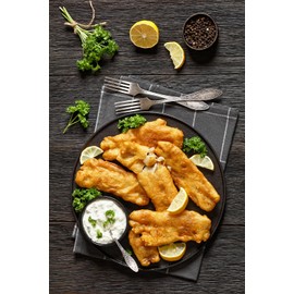 Gourmet du Village Cast Iron Fish Fry Skillet Kit, 8-Inch