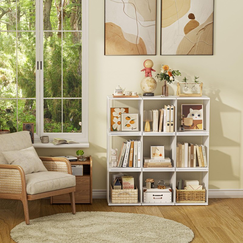 Dmevkic 2 Cube Organizer Bookshelves DIY Variable Stackable Cube Storage