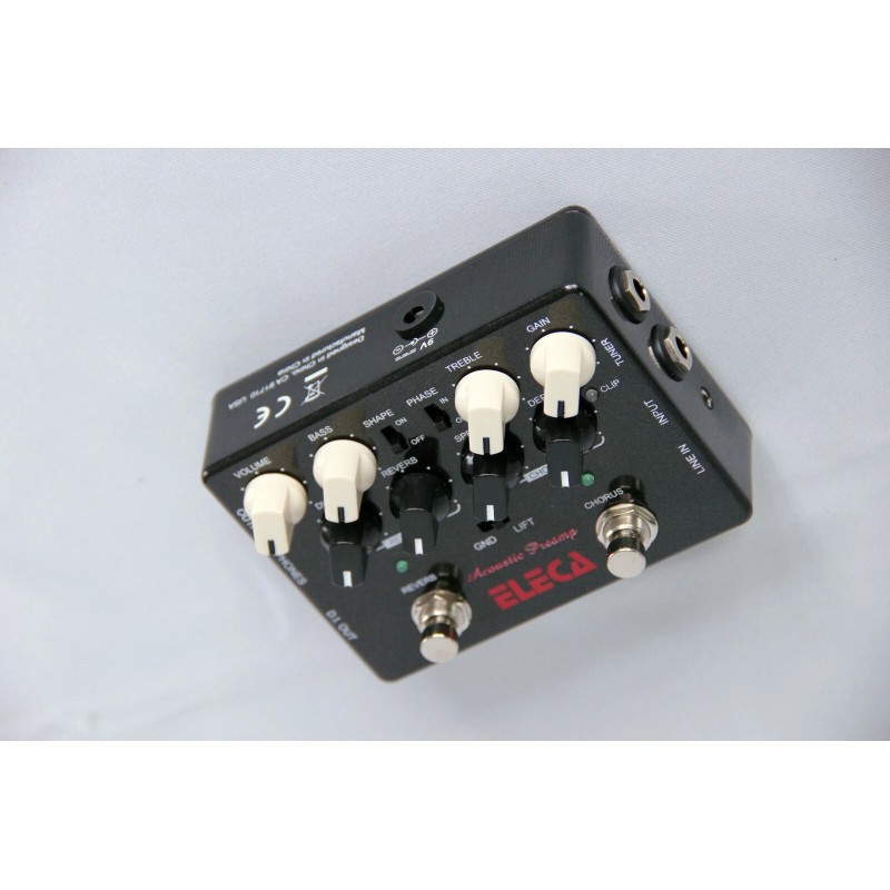 Eleca Acoustic preamp 3-Band EQ and DI box, Digital reverb