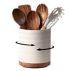 MIKIGEY Utensil Holder, 360° Large Ceramic Kitchen Utensil Holder for