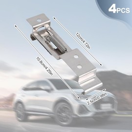 4 Pcs Trailer Number Plate Holder, License Plate Bracket, Stainless Steel Number Plate Clips, Frame Number Plate Holders Stainless Spring Loaded Steel for Trailers Caravans