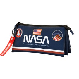 NASA Infinity-FAN Triple Pencil Case, Blue, 23 x 11 cm