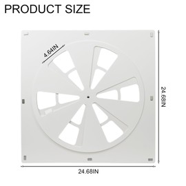 Magnetic Ceiling Vent Cover Square Adjustable Vent Cover for 24"x24" Flat Office Ceiling Vents, Conditioner or Heat Air Deflector for Office HVAC Systems Stylish & Functional